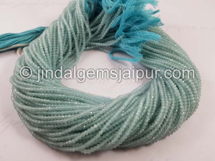 Aqua Chalcedony Micro Cut Beads